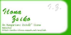 ilona zsiko business card